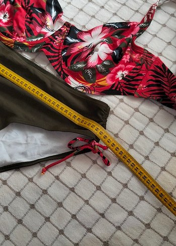 Çiçek Desenli Çok Renkli Bohem Bikini - Görsel 3