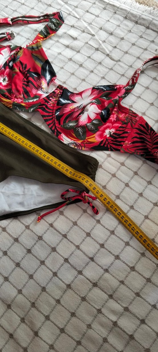 Çiçek Desenli Çok Renkli Bohem Bikini - Görsel 3