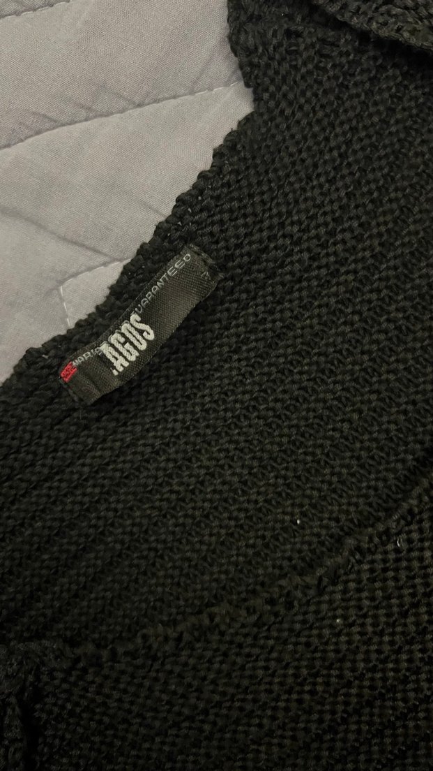 Siyah erkek Triko örme kazak - Görsel 2