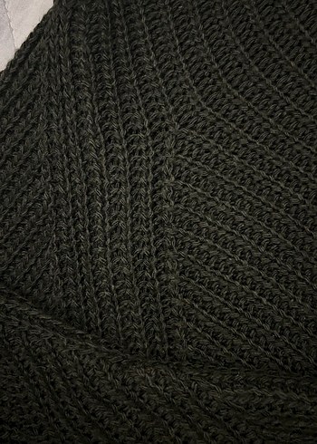 Siyah Örgü Kadın Kazak, Uzun Kollu, Salaş - Görsel 4