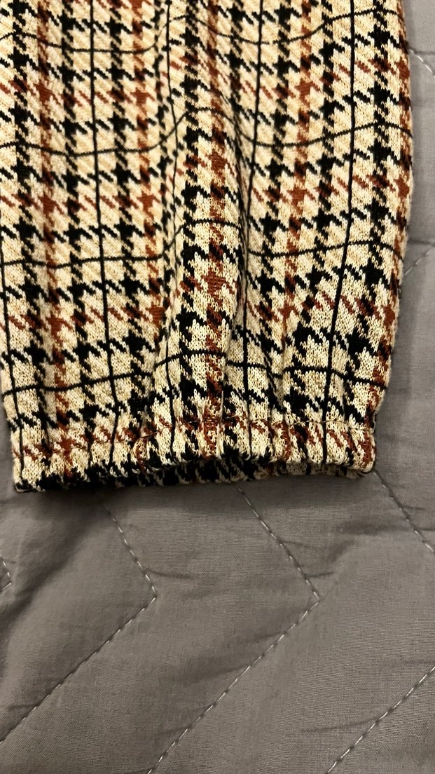 Düğmeli ekose elbise - Görsel 3