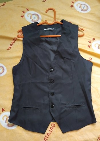 Zara Düğmeli Siyah Erkek Yelek