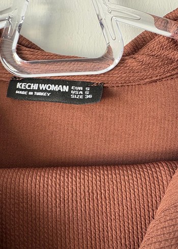 Düğmeli Kahverengi Kadın ikili takım - Görsel 3