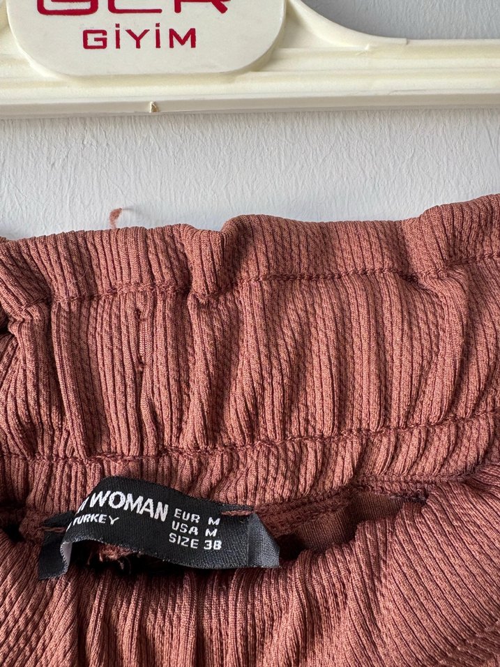 Düğmeli Kahverengi Kadın ikili takım - Görsel 5