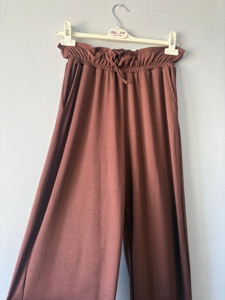 Düğmeli Kahverengi Kadın ikili takım - Görsel 4