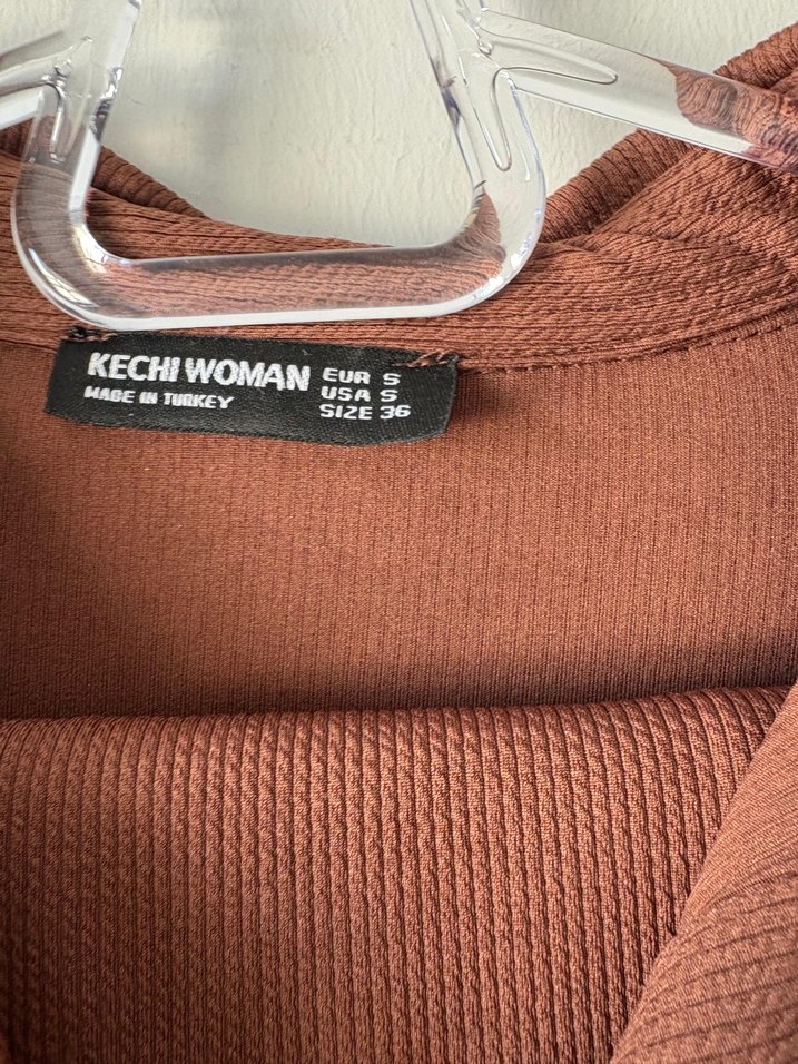 Düğmeli Kahverengi Kadın ikili takım - Görsel 3