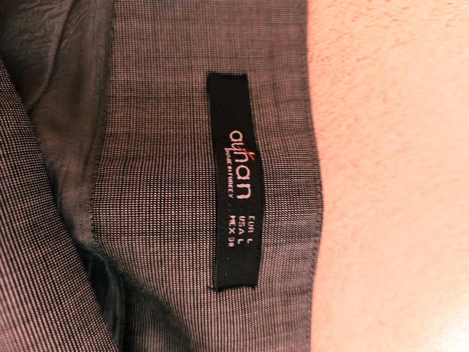 Gri Midi Keten Pilili Kalem Etek - Görsel 2