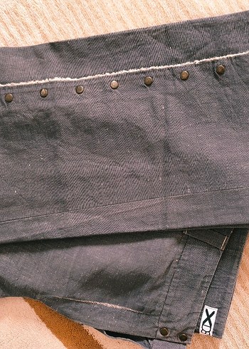 Gri Düğmeli Kadın Jean Pantolon - Görsel 2