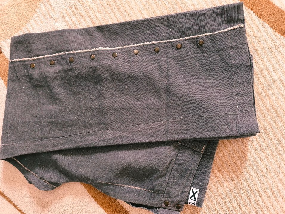 Gri Düğmeli Kadın Jean Pantolon - Görsel 2