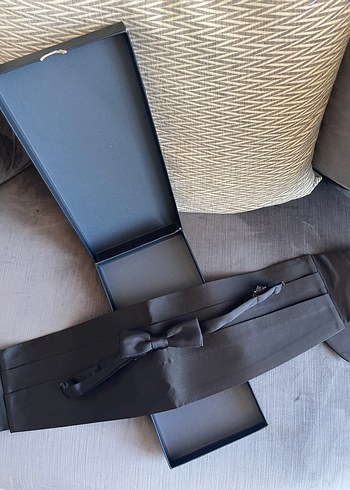 W Collection Siyah Papyon-Smokin Kemer Set - Görsel 3