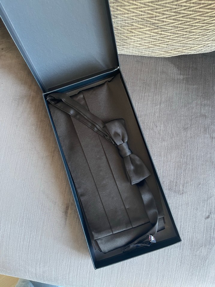 W Collection Siyah Papyon-Smokin Kemer Set - Görsel 5