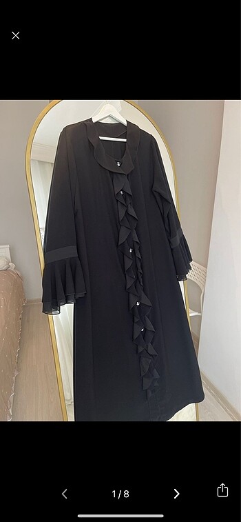 Fırfır detaylı abaya/ferace