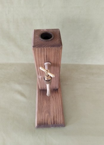 Musluklu ahşap şişe standı - Görsel 4