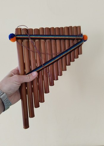 Renkli kahverengi pan flüt - Görsel 3