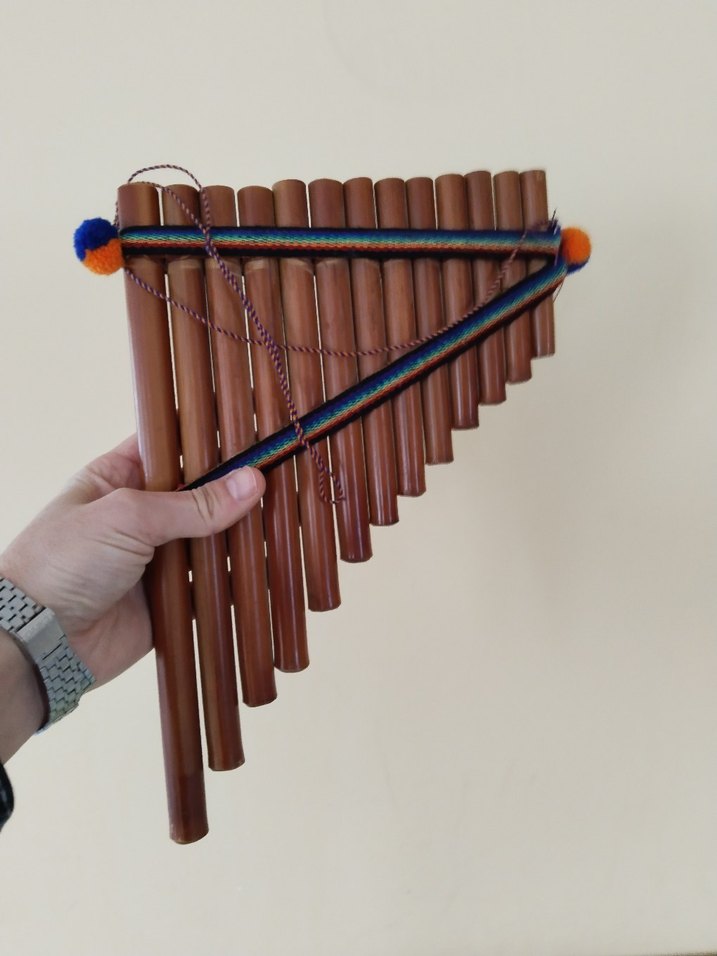 Renkli kahverengi pan flüt - Görsel 3