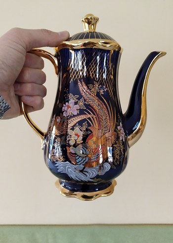 Mavi Altın Detaylı Kahve Fincanı Seti - Görsel 6