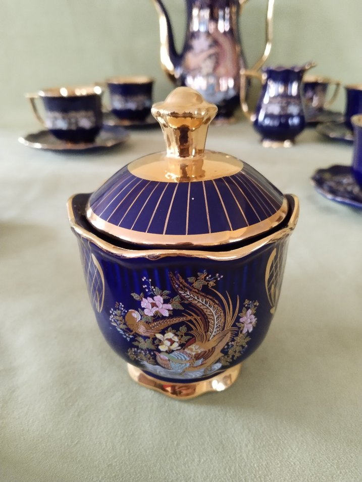 Mavi Altın Detaylı Kahve Fincanı Seti - Görsel 3