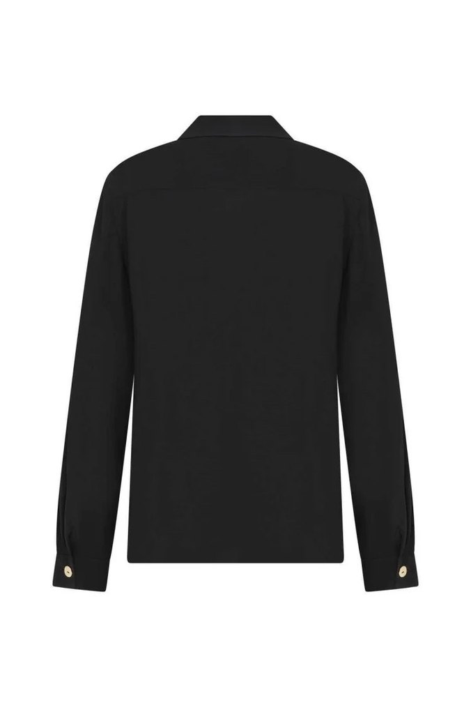 Roman Kruvaze Kadın Gömlek Siyah - Görsel 3