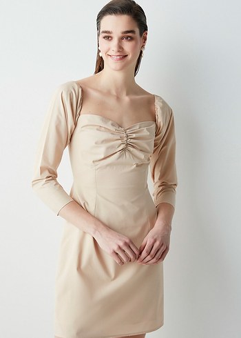 İpekyol Bej Elbise - Görsel 6