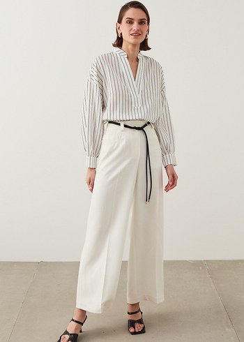 İpekyol Çizgili Armürlü Bluz - Görsel 2