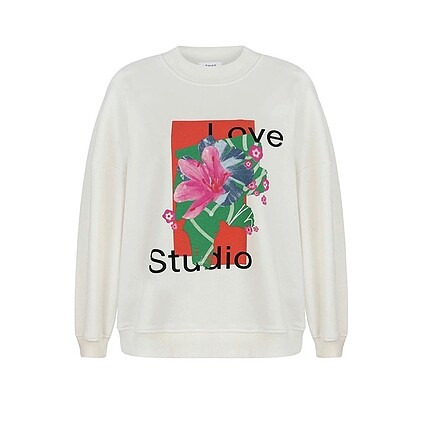 Twist ekru sweatshirt