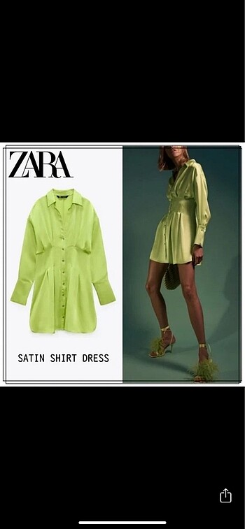 Zara Zara saten elbise