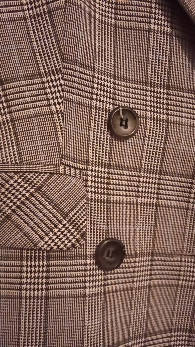 SIFIR Gri Ekose Kadın Blazer Ceket - Görsel 3