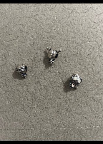 Gri Nakışlı Boncuklu Rock Punk Kadın Charm - Görsel 2