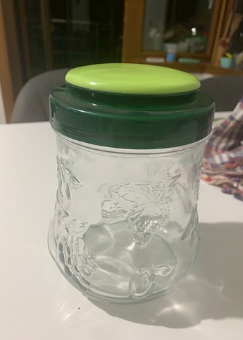 Yeşil Kapaklı Kabartma Camlı Kavonoz - Görsel 2