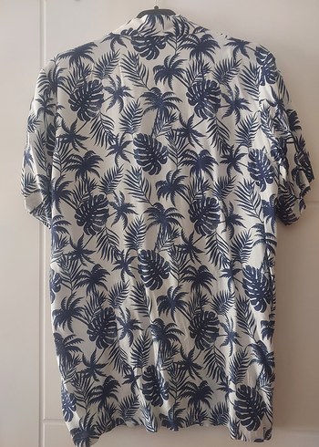 LC Waikiki Erkek Çocuk Mavi Yaprak Desenli Kısa Kollu Gömlek