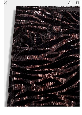 Kahverengi Zebra Desenli pulpayet Kadın Pantolon - Görsel 8