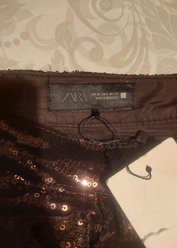 Kahverengi Zebra Desenli pulpayet Kadın Pantolon - Görsel 12