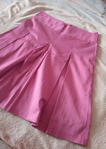 Hobby Life Pembe Pilili Midi Kadın Etek