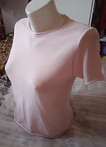 PEMBE TRİKO BLUZ