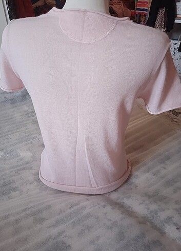 l Beden pembe Renk PEMBE TRİKO BLUZ