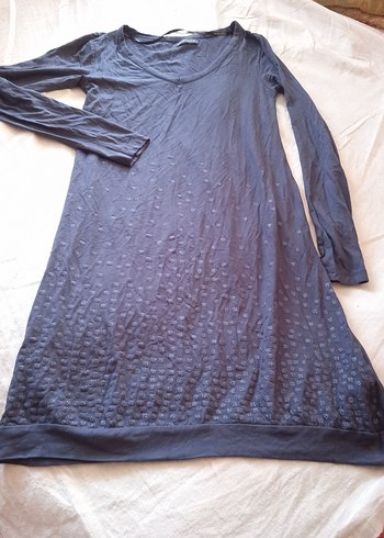 V Yaka  Esnek Penye  Kısa Elbise - Görsel 9