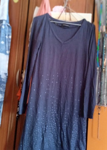 V Yaka  Esnek Penye  Kısa Elbise - Görsel 8