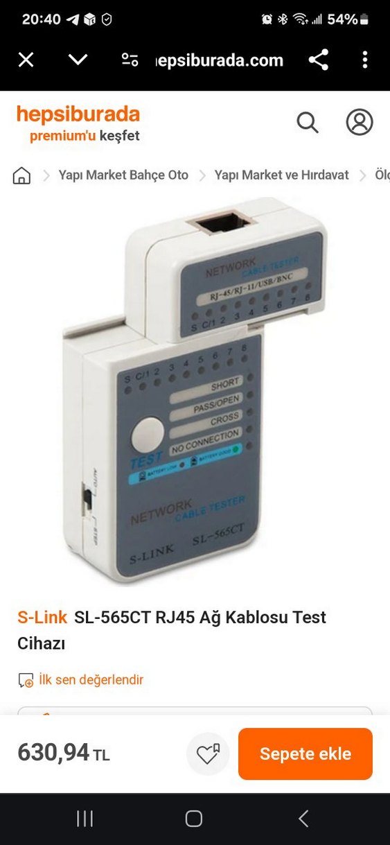 LAN Easy Check Ağ Kablosu Test Cihazı - Görsel 2