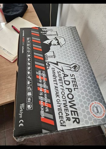 Siyah Turuncu Erkek Spor İş Ayakkabısı - Görsel 2