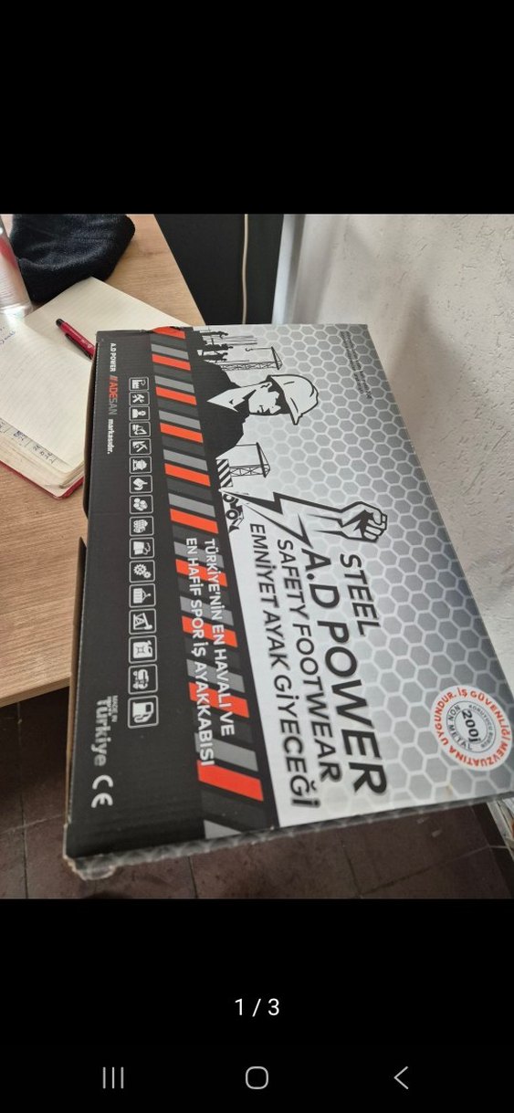 Siyah Turuncu Erkek Spor İş Ayakkabısı - Görsel 2