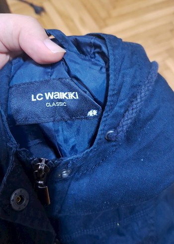 Düğmeli Midi Mavi Denim Kadın Ceket/Yağmurluk - Görsel 2