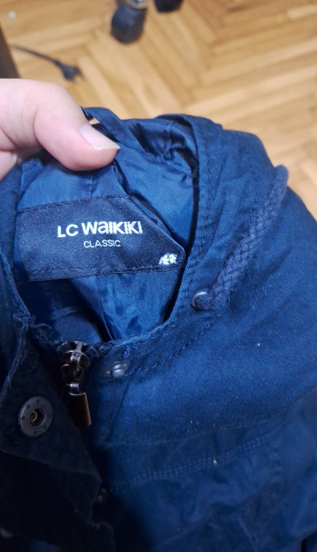 Düğmeli Midi Mavi Denim Kadın Ceket/Yağmurluk - Görsel 2