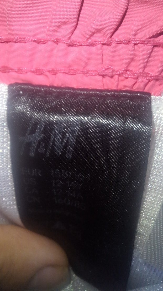 Pembe ve Yeşil Renkli H&M Çizgili Erkek Mini Deniz Şortu - Görsel 4