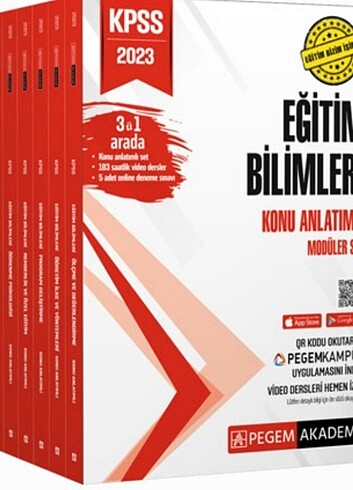 Pegem 2033 Eğitim bilimleri KONU anlatımlı set