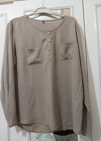 xl Beden camel Renk Bluz gomlek