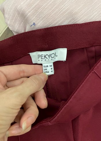 ipekyol Bordo Kadın Midi Kumaş Pantolon