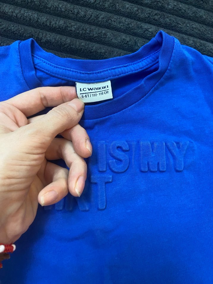 Erkek Çocuk Mavi Uzun Kollu Sweatshirt - Görsel 3