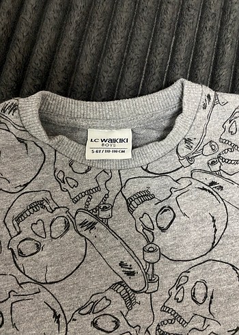 Gri Baskılı Erkek Çocuk Sweatshirt - Görsel 2