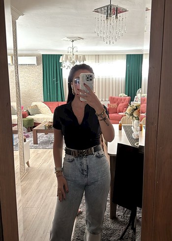 Siyah polo yaka ust - Görsel 2