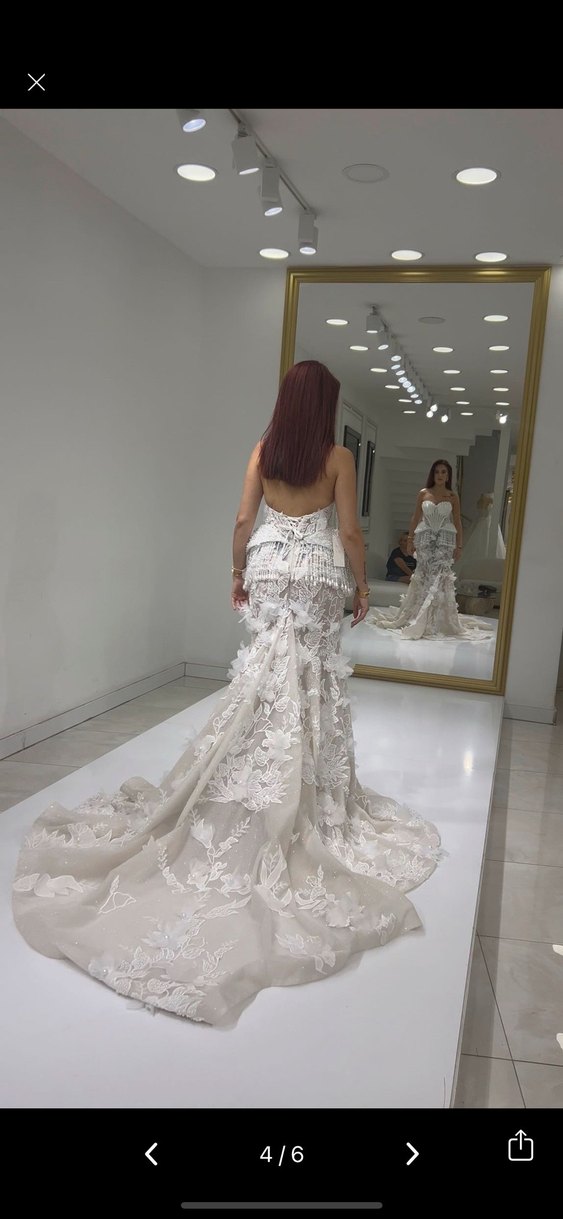 Straplez Parlak Beyaz A Kesim Uzun Gelinlik - Görsel 3